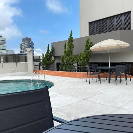 Flat No Hotel Cosmopolitan Com Estacionamento Gratis E Piscina サントス エクステリア 写真