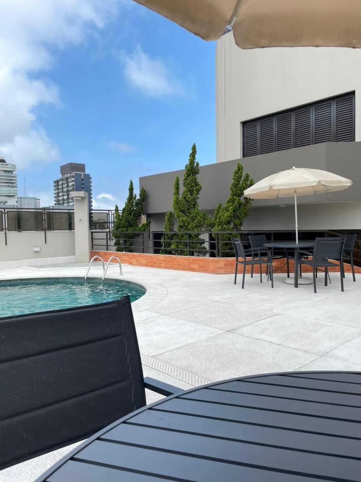 Flat No Hotel Cosmopolitan Com Estacionamento Gratis E Piscina サントス エクステリア 写真
