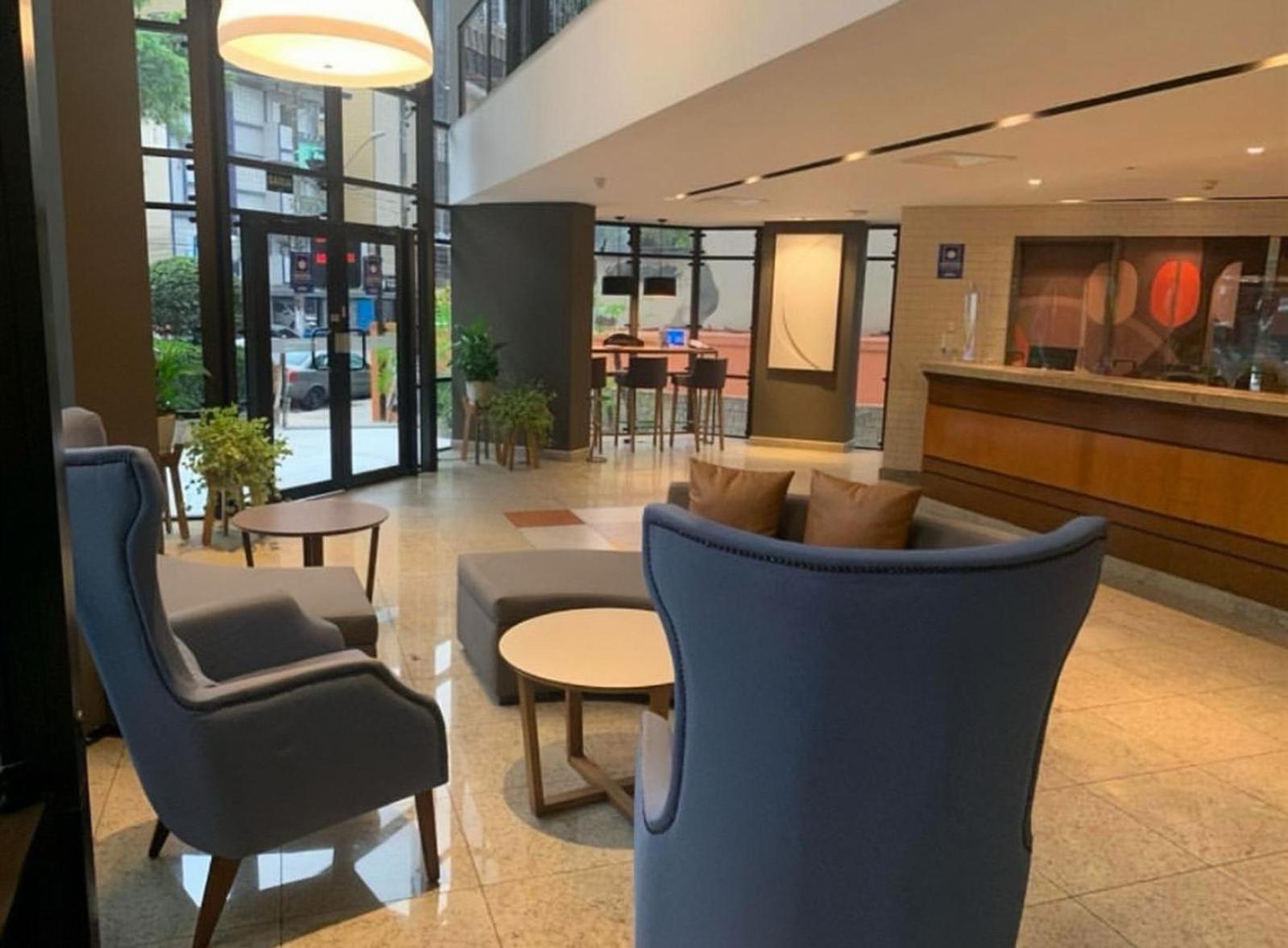 Flat No Hotel Cosmopolitan Com Estacionamento Gratis E Piscina サントス エクステリア 写真